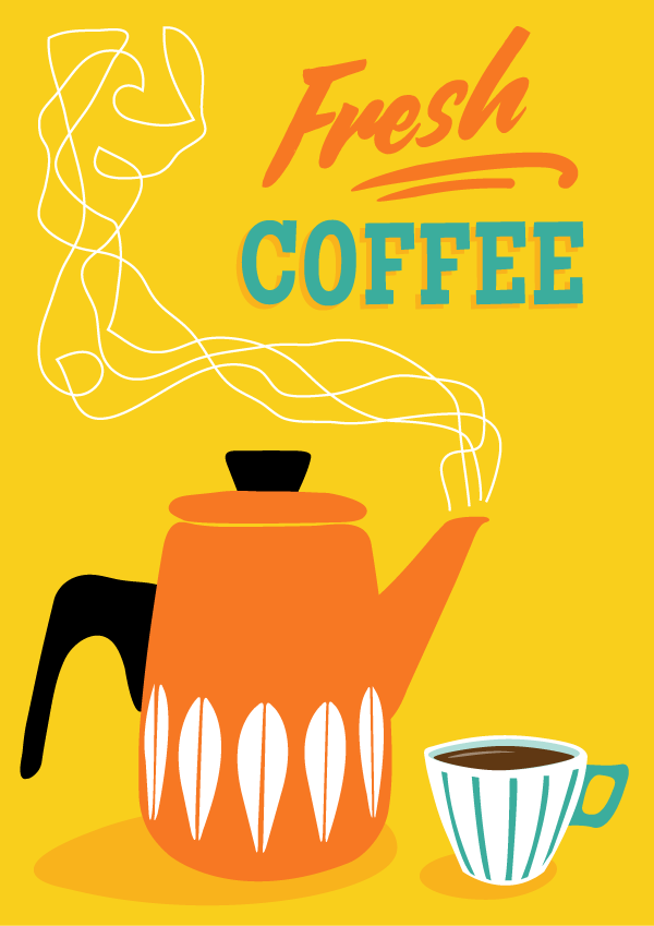 retro coffee poster